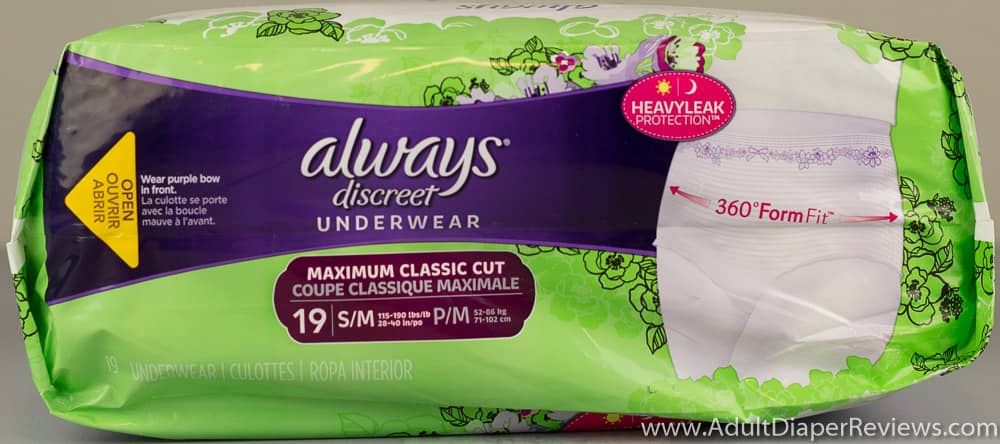 Always Discreet Underwear Small Medium Bag Top