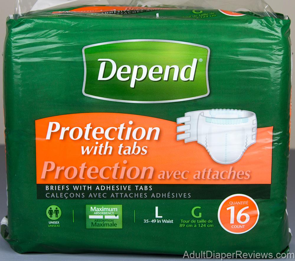 Depend protection with tabs pictures