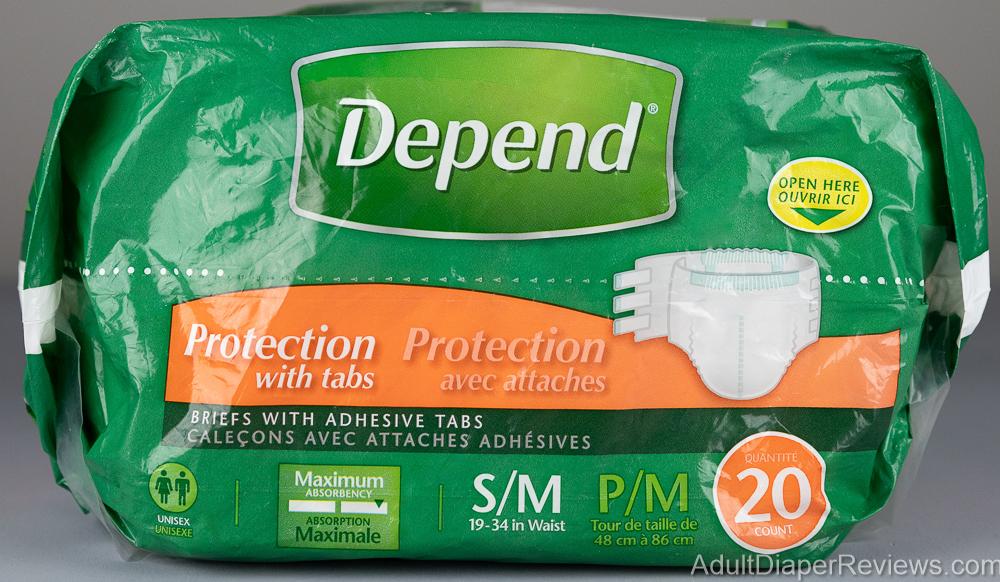 Depend Protection With Tabs Medium Bag Top