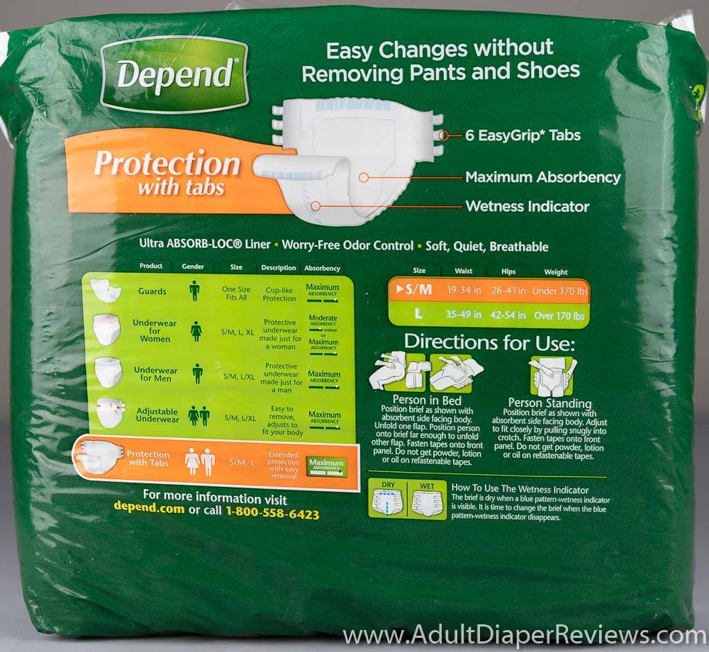 Product Review Depend Protection With Tabs Medium