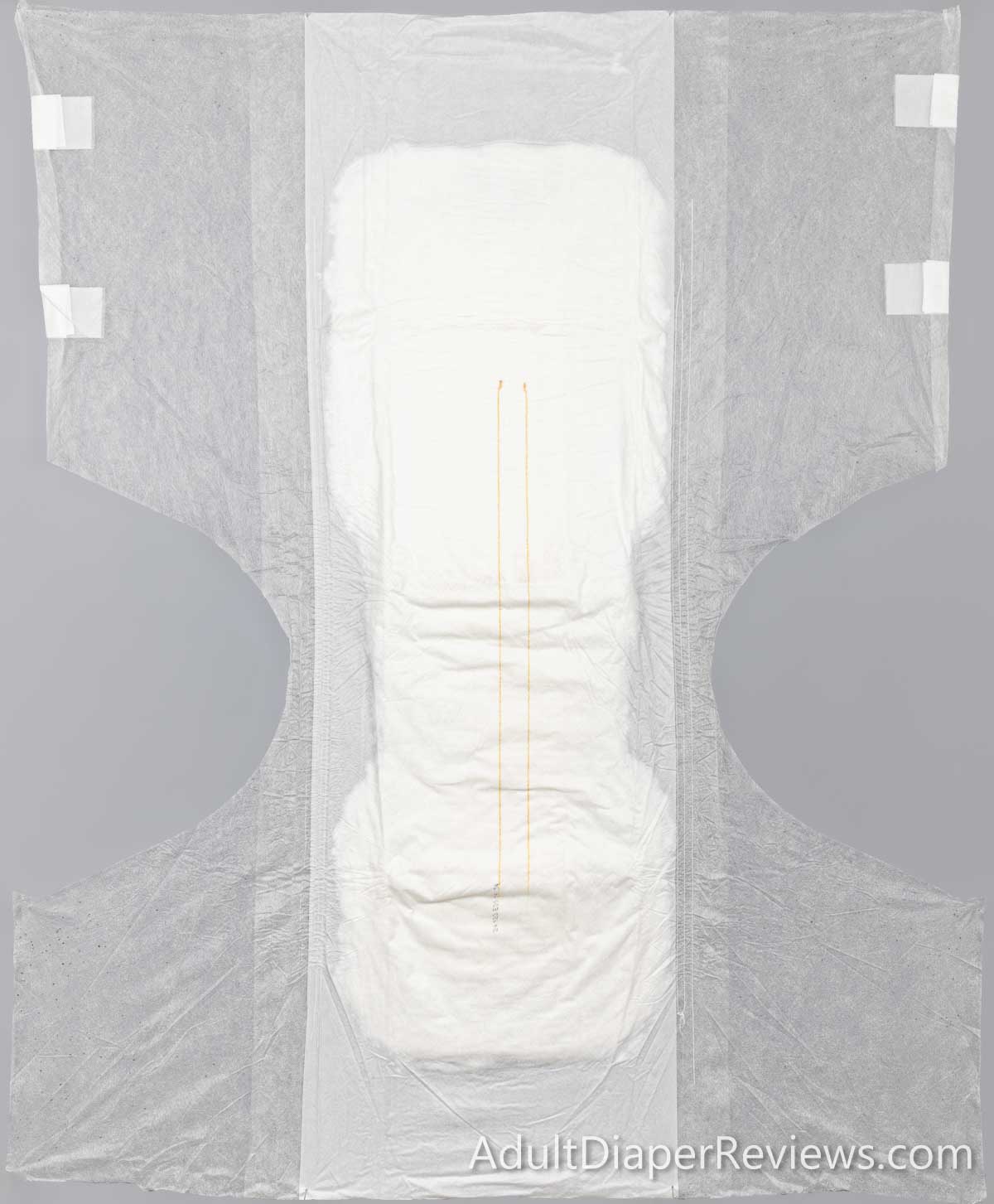 Life Brand Adult Briefs diaper outside of brief showing fastening tabs.